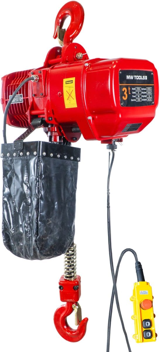 Industriële elektrische kettingtakel 3T 6M met haak MW Tools KT3062