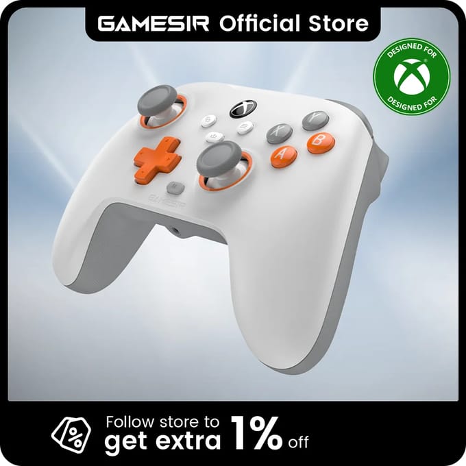 GameSir T7: bedrade Xbox-gamingcontroller met Hall-effect-joystick en extra knoppen voor de Xbox Series X, S en One-console.