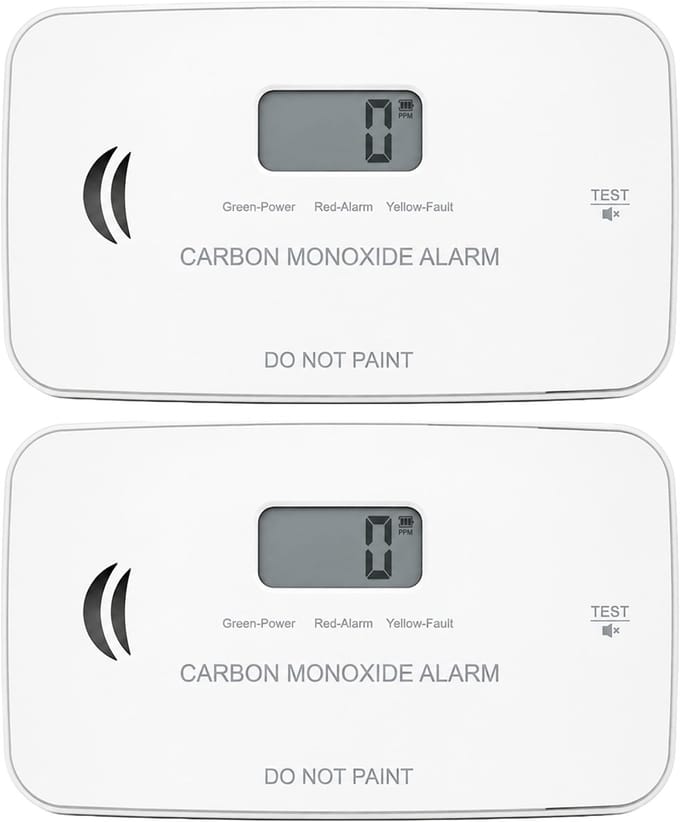 SAVS CO08 Koolmonoxidemelder 2-pack - 10 jaar sensor - LCD display - Vervangbare batterij - Voldoet aan Europese norm - CO-melder