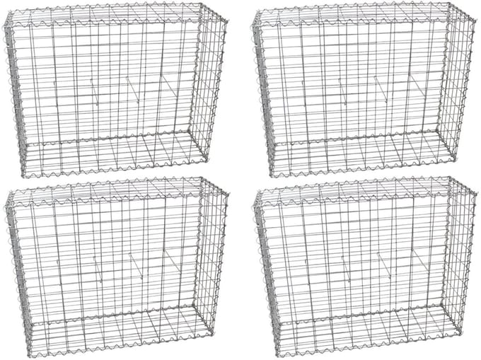 Schanskorf muur - set van 4 - 100x95x30 cm