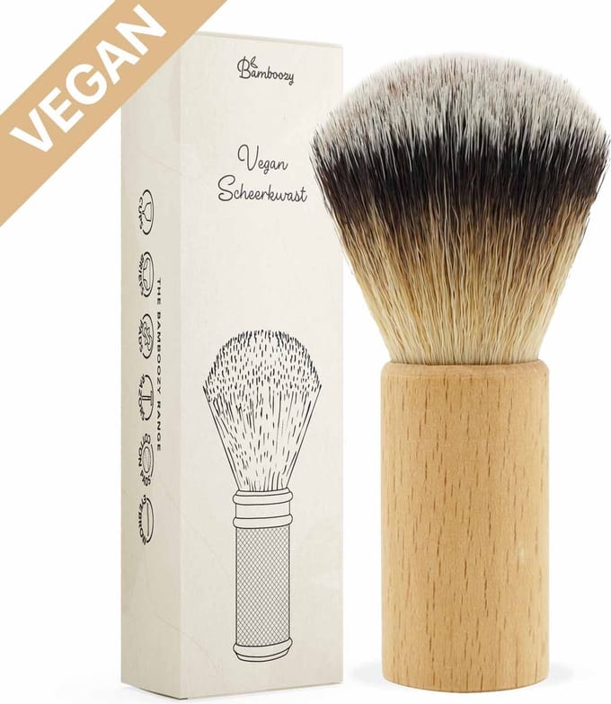 Bamboozy Vegan Scheerkwast Hout Superzacht 100% Synthetisch