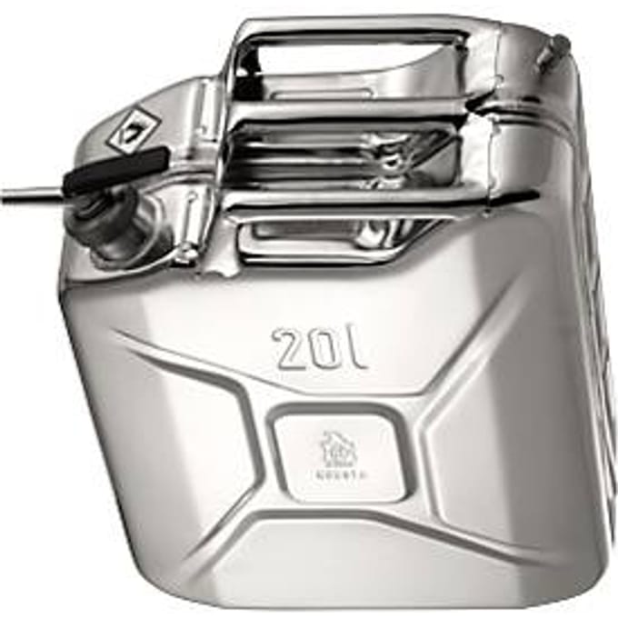 Veiligheidsjerrycan van rvs, 20 l, B 175 x D 345 x H 470 mm
