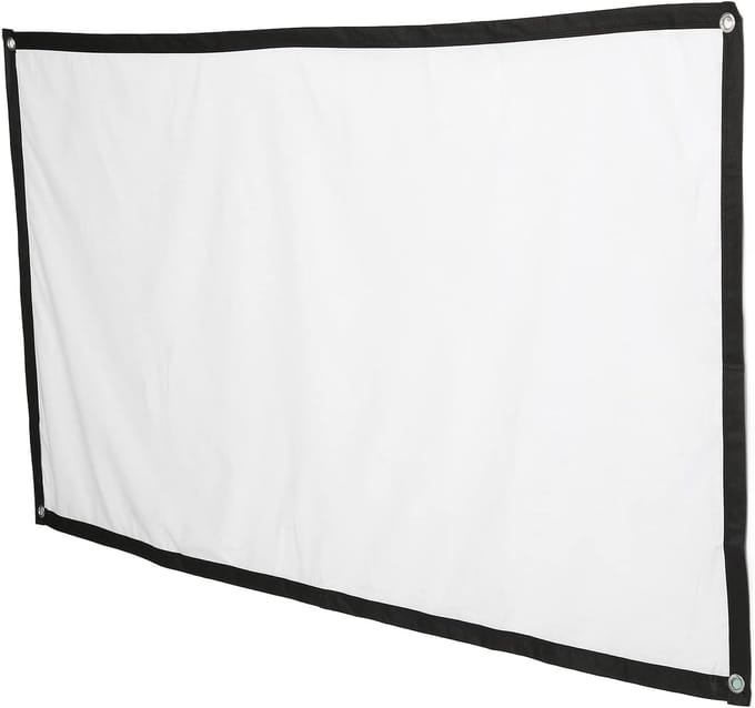 Projectiescherm - Film Scherm - Thuisbioscoop Creëren - Kreukvrij Polyester - 84 Inch 16:9 - Wit