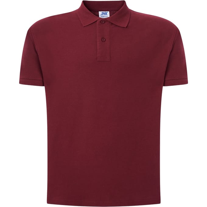 JHK Heren Pique Regular Poloshirt (Bourgondië)