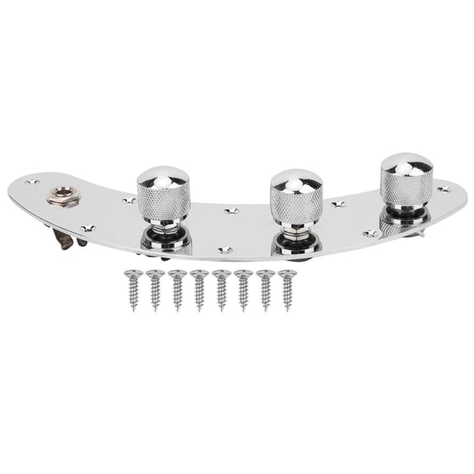Elektrische Bas Control Plate Assemblage Zilver Gitaar Muziekinstrument Accessoires white