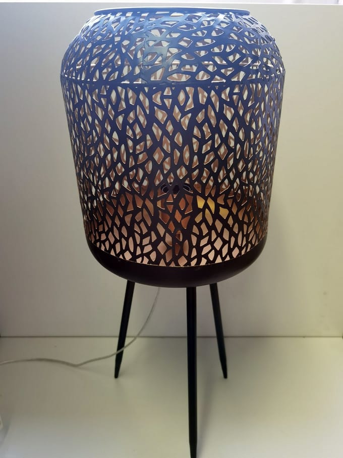 Lamp - Tafel lamp - Zwart - Goud - 25x62cm - Metaal - ex. lamp