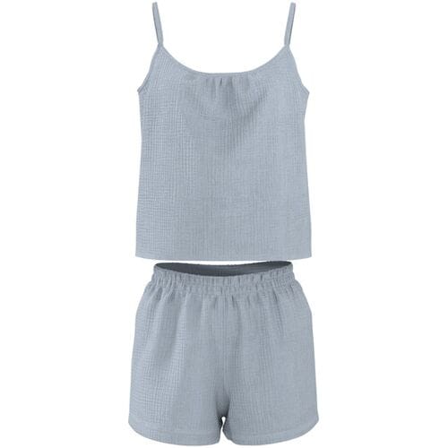 ESMARA Mousseline dames shortama (Blauw, S (36/38))