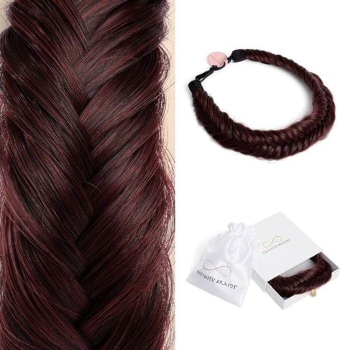 Infinity Braids - Jolie Fishtail Braid - Haarband - Haarband Dames - Haarbanden - Haarband Meisje - Jolie Raspberry Ice
