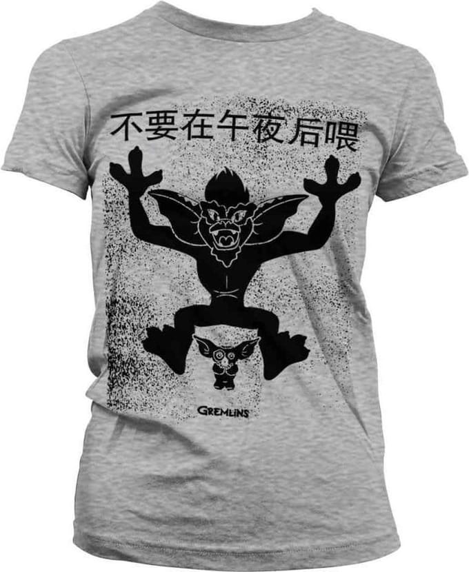 Gremlins Dames Tshirt -S- Chinese Poster Grijs