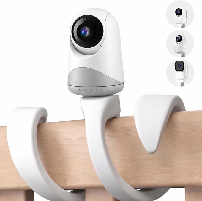 Babyfoon Houder - Camera Arm - Kinderkamer Inrichten - Flexibele Zwanenhals - 40-52 cm - Wit