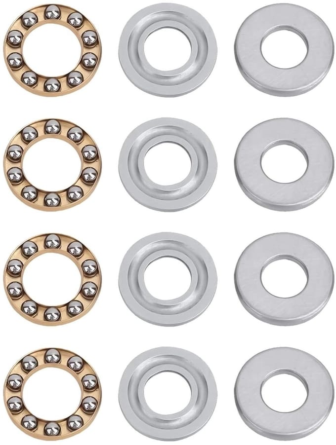 Allecto Plus - 4 stuks axiale kogellagers 8 x 22 x 7 mm voor machinebouw en modelbouw