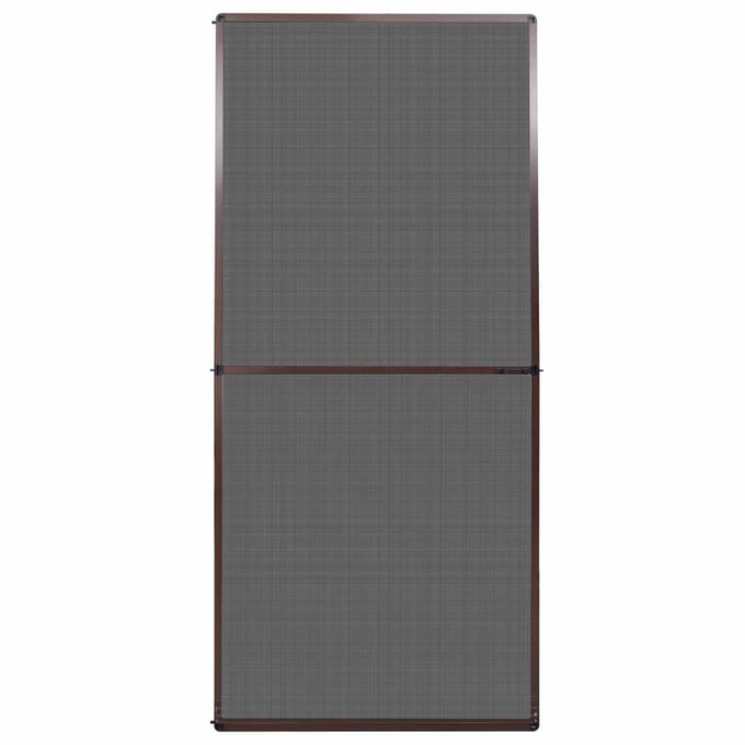 vidaXL - Scharnierend - Insectenscreen - Bruin - en - Zwart - 100 - x - 215 - cm