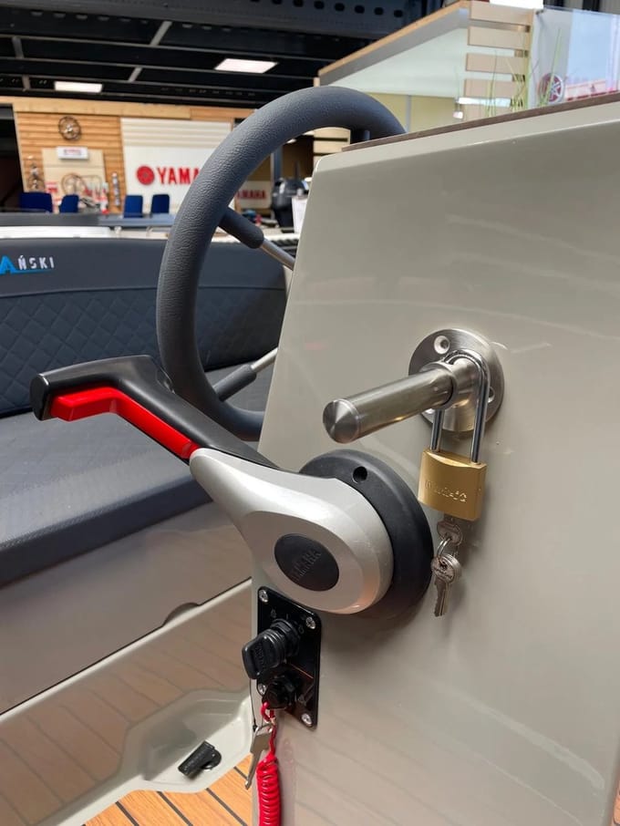 rvs bootbegrenzer zijmontage inclusief hangslot