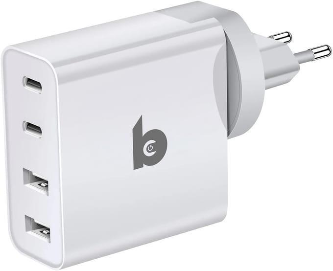 Banky Wereldstekker 100W USB C - 4-in-1 Reisadapter - GaN Snellader - Universeel - MacBook & iPhone