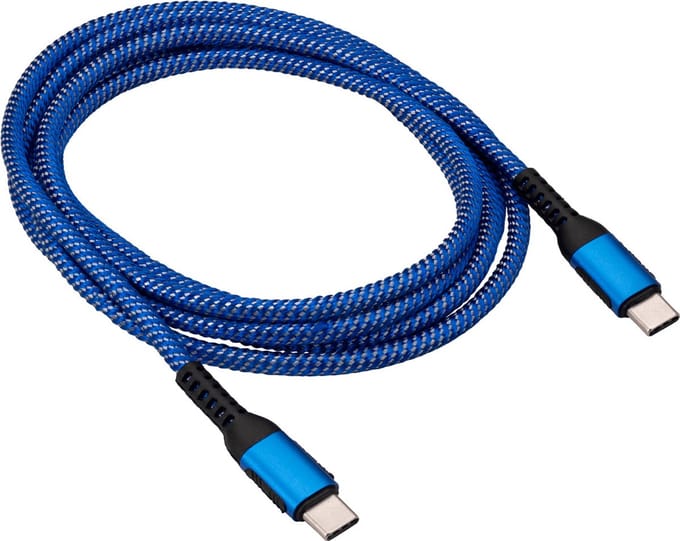 Akyga AK-USB-38 USB-kabel USB 2.0 USB-C stekker, USB-C stekker 1.80 m Blauw