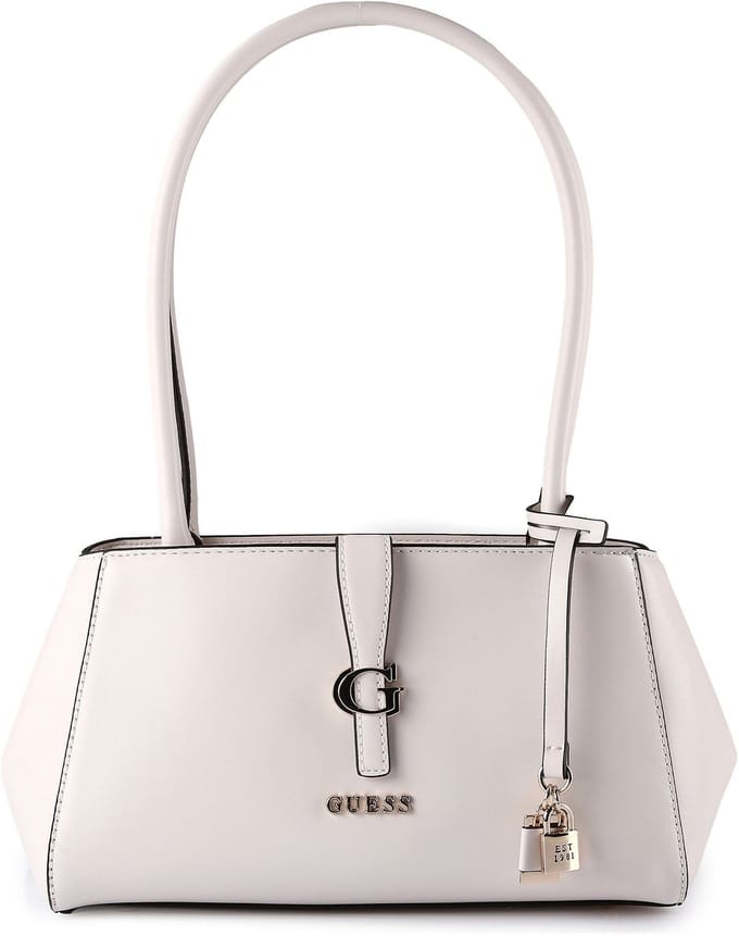 GUESS schoudertas Carrie Girlfriend Shoulder Bag Stone Lichtgrijs