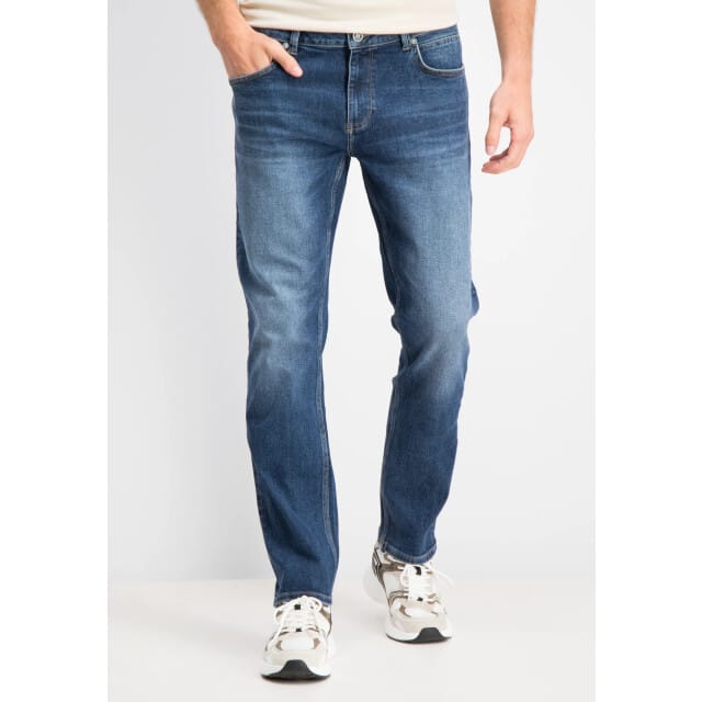 Gabbiano - Arctic - Heren Relaxed Jeans - Mid Blue Stone Wash