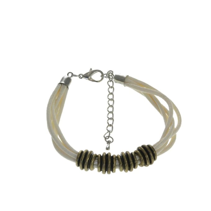 Behave - Armband - crèmekleur - meerstrengs elegant - 21,5 cm