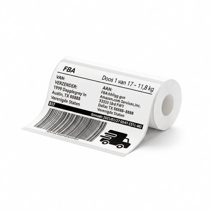 Niimbot Labels - Etiketten voor B4 - 100x100mm - 75 vellen - Wit