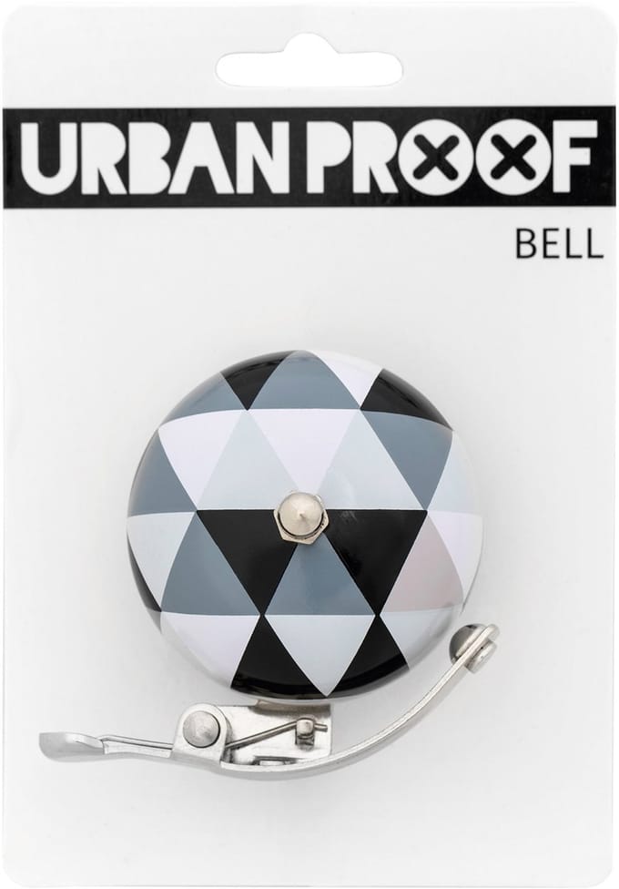 URBAN PROOF - Retro bel - 60mm - Driehoek - zwart/wit