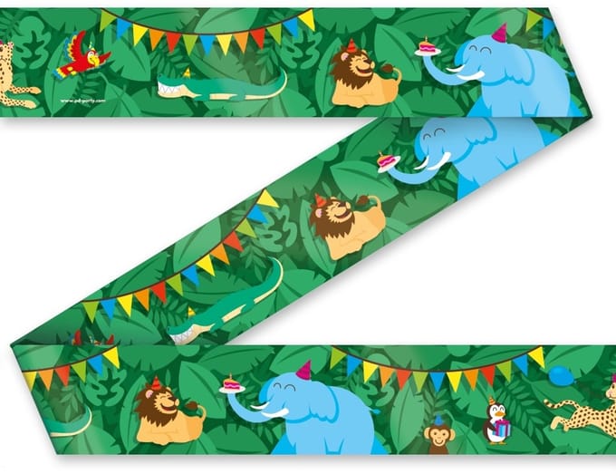 Party tape jungle | 6 stuks