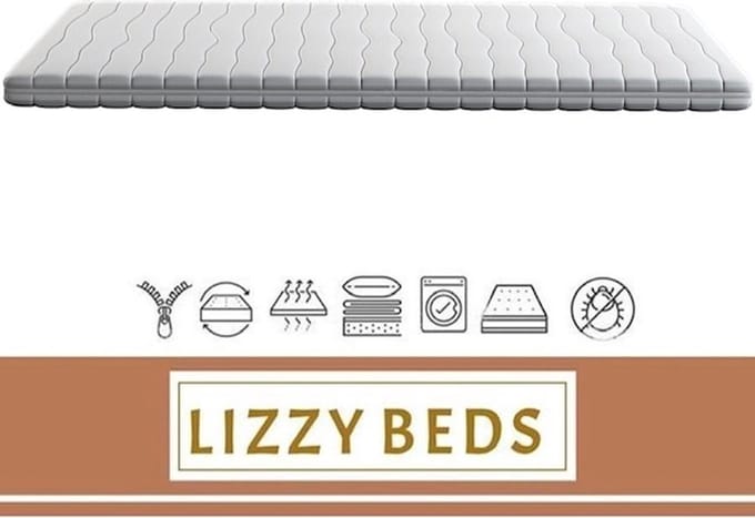 Topdekmatras Koudschuim - Hybride Topdekmatras - 200x200cm - Circa 7cm dik - Lizzybeds