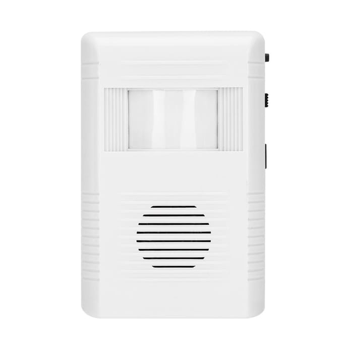 Alarme à capteur infrarouge à induction du corps humain Sonnette de porte d'accueil Détecteur de mouvement white