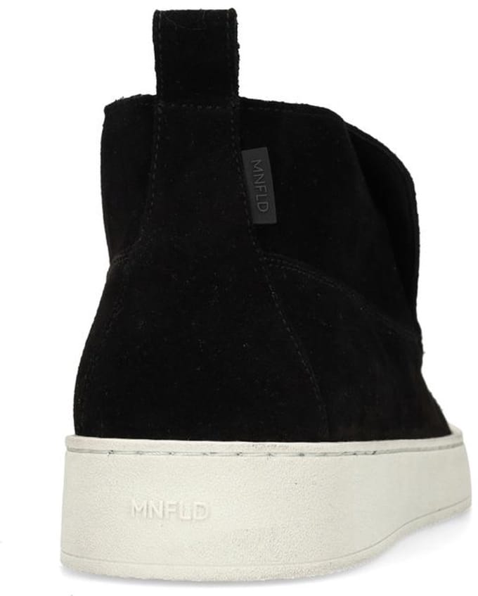 Manfield - Heren - Zwarte suède boots - Maat 40