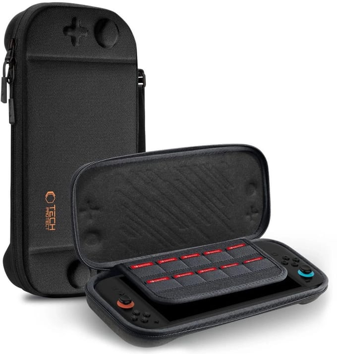 Tech-Protect Slim Pouch Case for Nintendo Switch 2 - Black - Bag