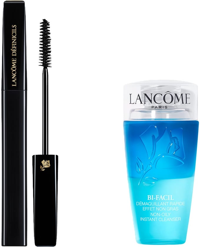 Lancôme 2-Step Wimper Routine Mascara | Make Up Remover - Définicils Mascara Zwart & Bi-Facil Oog Make-up Remover 75ml