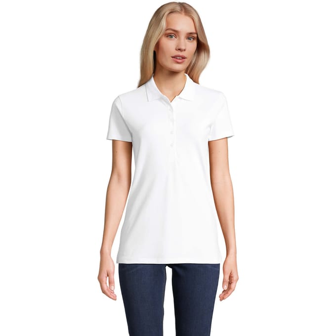 SOLS Dames/Dames Phoenix Gekamd Katoen Poloshirt (Wit)