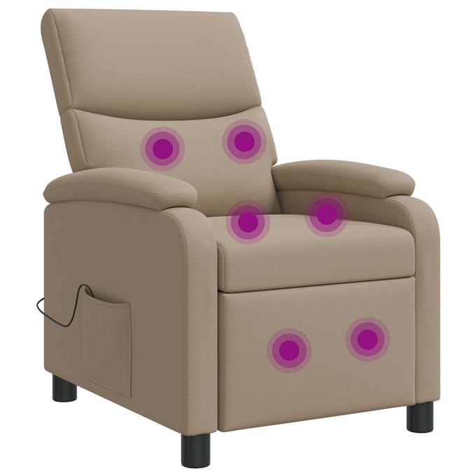vidaXL - Massage - Relaxstoel - Cappuccino - Kunstleer