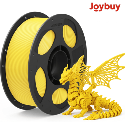 JOYBUY x ANYCUBIC PLA Basic printfilament, 1 kg spoel, 1,75 mm diameter, ±0,02 mm tolerantie - Geel