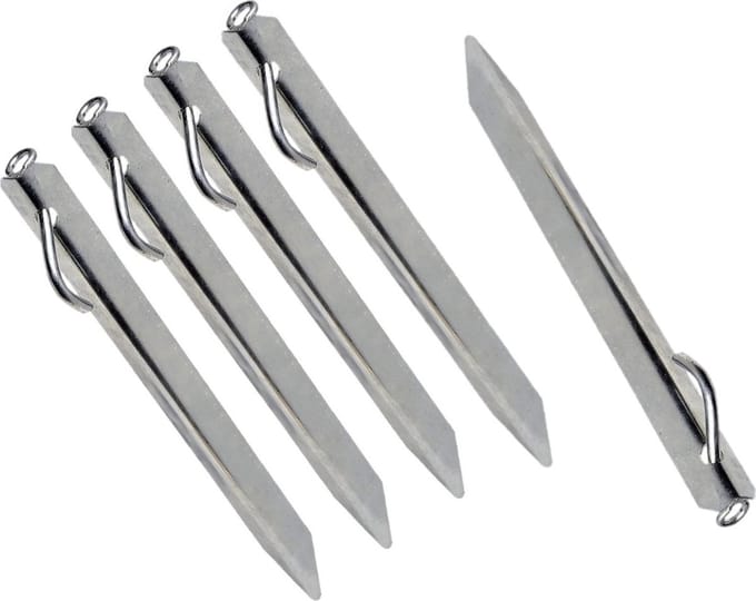 24x stuks grondpennen/tentharingen metaal met oog 38 cm - Rotspennen