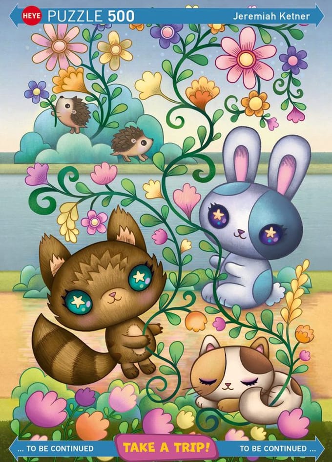 Heye puzzel 500 stukjes kunst Take a Trip Jeremiah Ketner.
