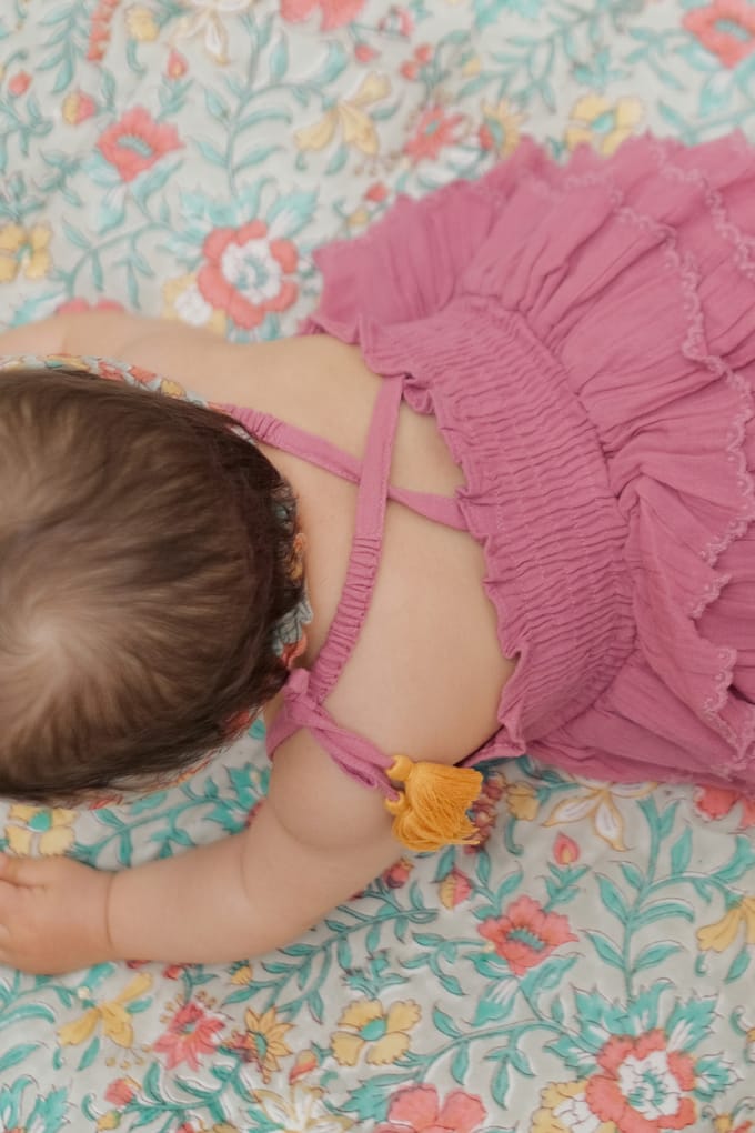 Louise Misha Rompers Emmaline Raspberry Taglia: 6M | Body per Neonato Outlet | kids | Rosa