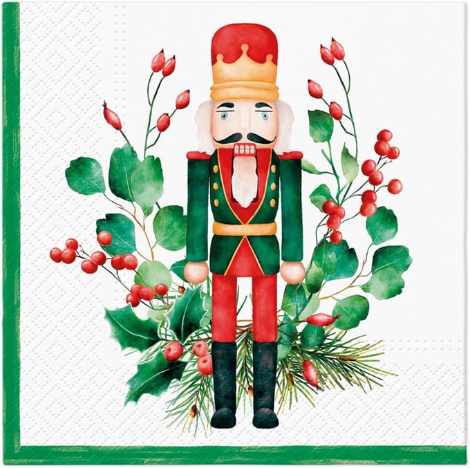 Lunch servetten Composition With Nutcracker - PAW Decor - 33x33 cm