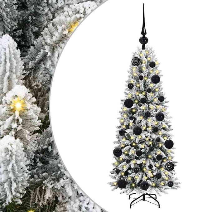 vidaXL - Kunstkerstboom - Wit - 120 - cm - PVC - en - plastic - en - staal - en - PE