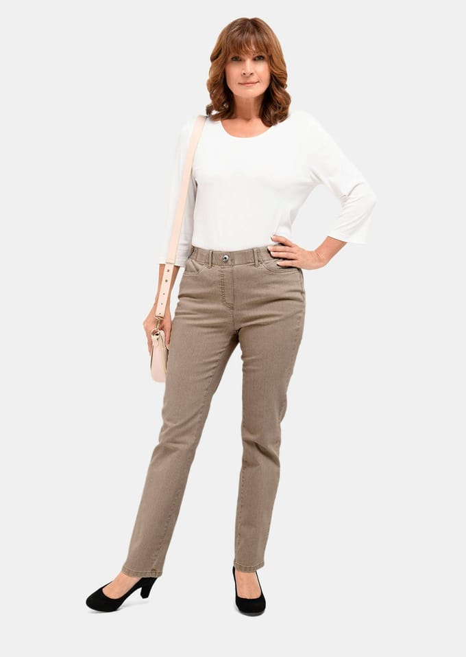 Jeansbroek - beige - Gr. 25 van Goldner Fashion