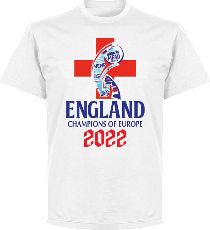 Engeland EK 2022 Cross Winners T-Shirt - Wit - M