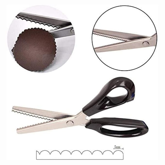 Professionele Zigzag Schaar Kleermakersschaar Stofschaar voor Kleermaker black