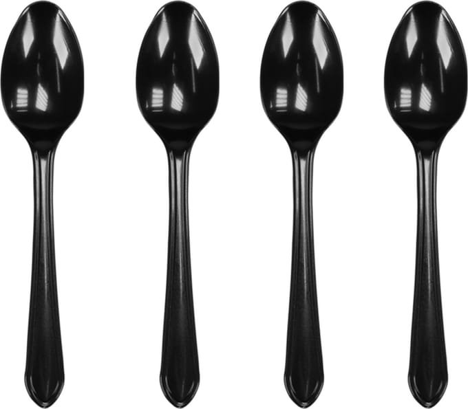 DIZZ| Lepel | Reusable | Zwart | 18cm | 50 stuks