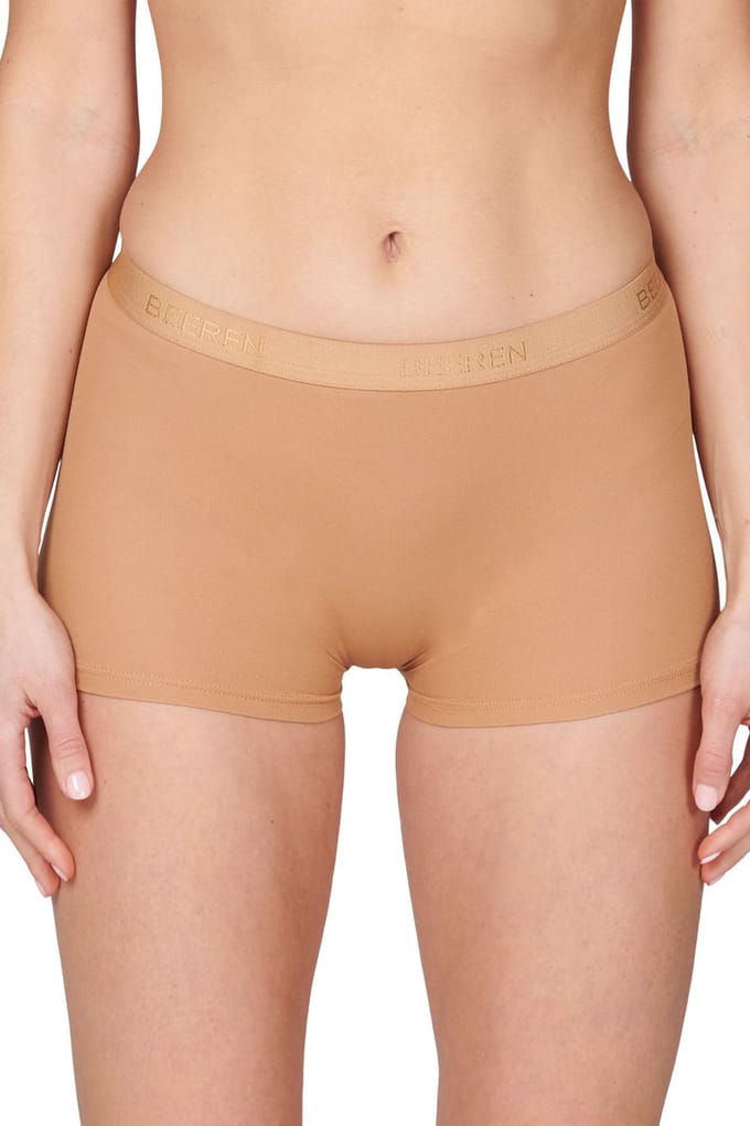 Beeren microfiber 2-pak dames boxershort Young  - S  - beige