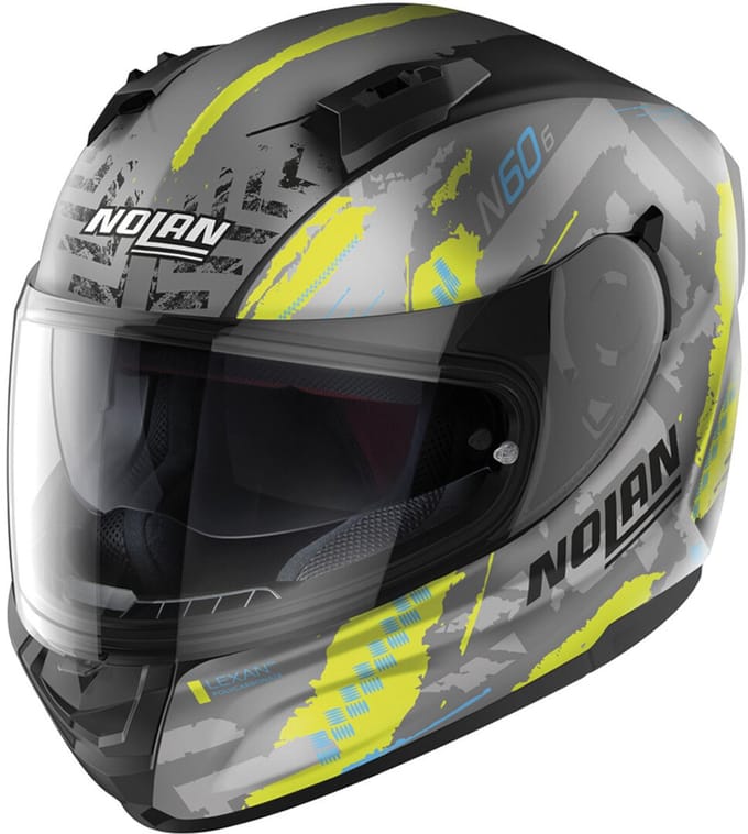 Nolan N60-6 Wheelspin 059 Mat Grijs Fluo Geel Helm - Helm