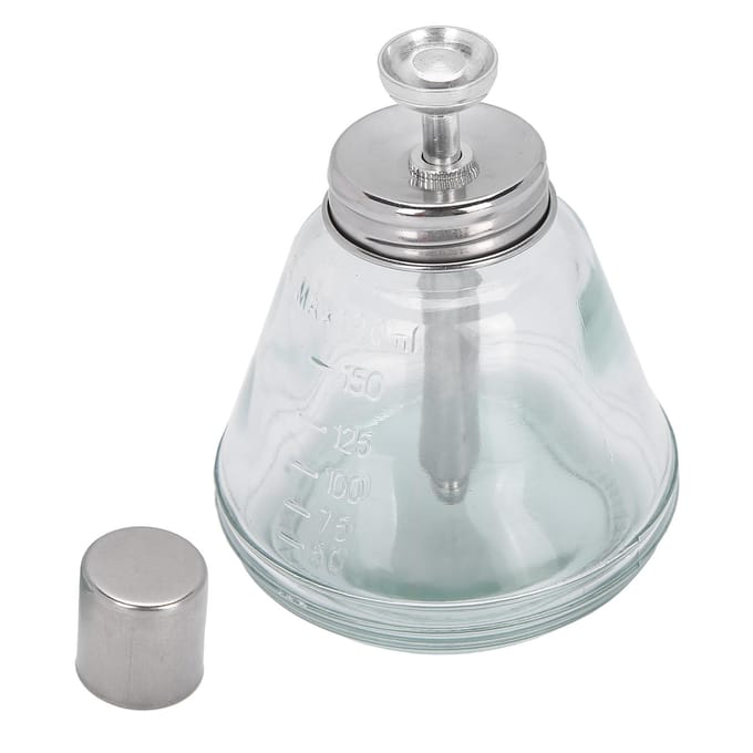Druk type vloeistofpomp dispenser nagellakremover navulbare fles 180ml (Aluminium kern) white