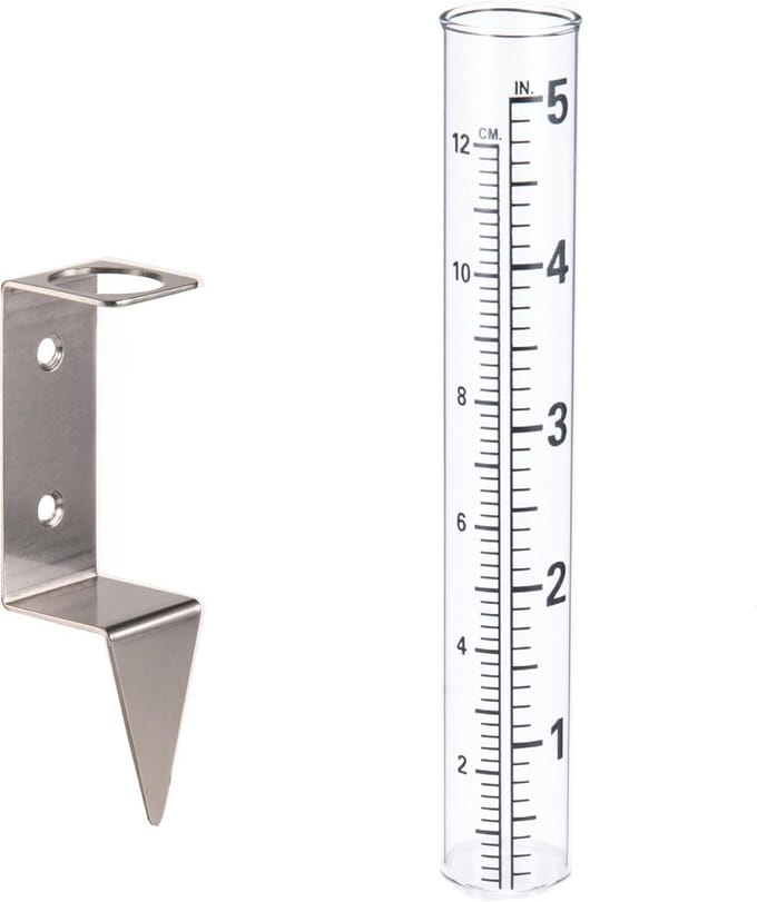 Regenmeter met Stalen Standaard voor Tuin en Buiten