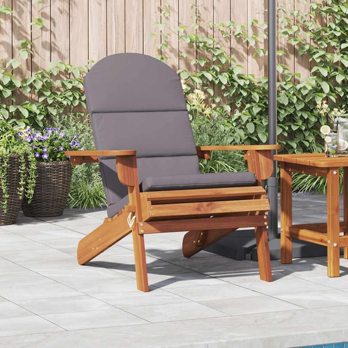 vidaXL - Tuinstoel - Adirondack - met - kussens - massief - acaciahout