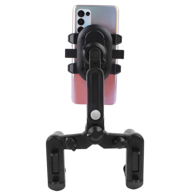 Achteruitkijkspiegel Mobiele Telefoonhouder Navigatie GPS Recorder Ophanging Ondersteuningsbeugel Reflector black