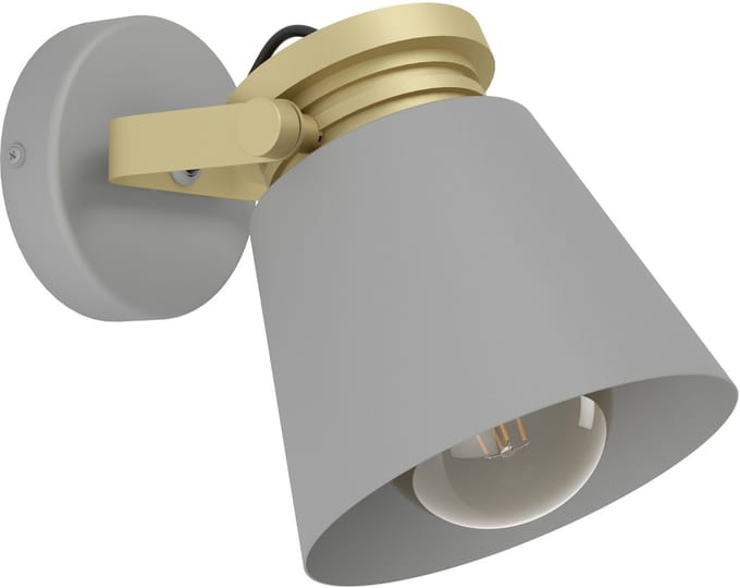 EGLO Twicken Spot - E27 - 20 cm - Grijs|Goud -Staal