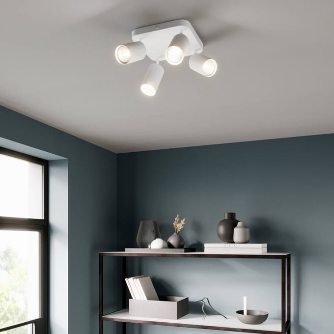 Nowodvorski Lighting Plafondlamp Eye Spot 4-lamps vierkant, wit